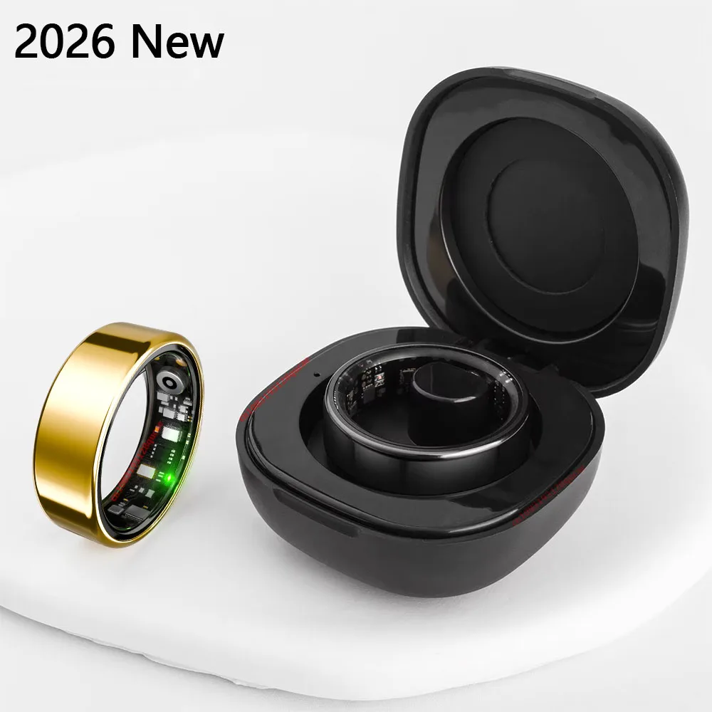 2026 New R02 Smart Ring with Charging Case for Men Women, Battery Life, 39 Days, Sleep Health Monitor, 5ATM Waterproof Smartring 1