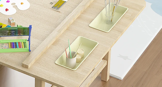 children's wooden study table and chairs wooden kids table and chair set tabletop with storage box