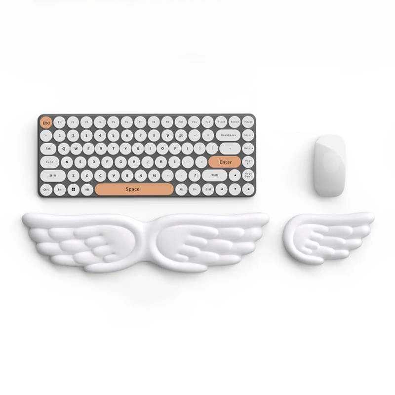 wzgae Mechanical Keyboard, Mouse, Wrist Rest, Computer Keyboard, Laptop, Angel Wing, Memory Foam, Mouse Pad Wrist Support 11 S9bcaa24f76e64299bddb181d126e21669