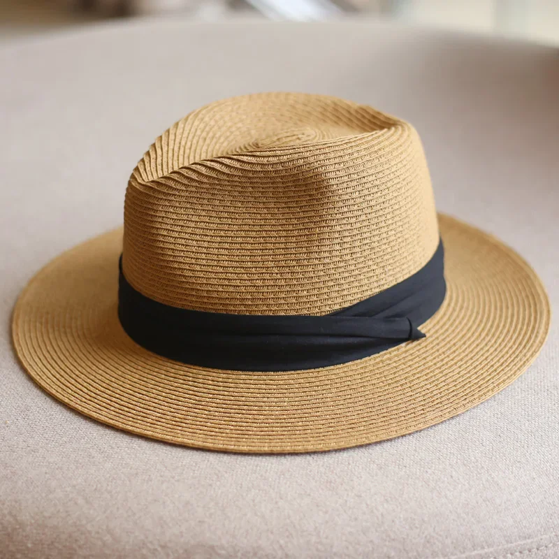 Large Straw Hat Mens Summer Large Size 64cm Classic Sun Hats For