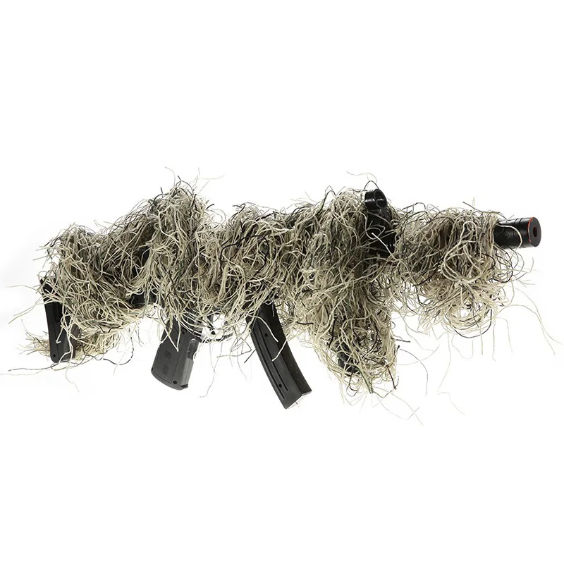 Hunting Rifle Wrap Rope Grass Type Ghillie Suits Gun Stuff Cover for Camouflage Sniper Airsoft Paintball Hunting Clothing