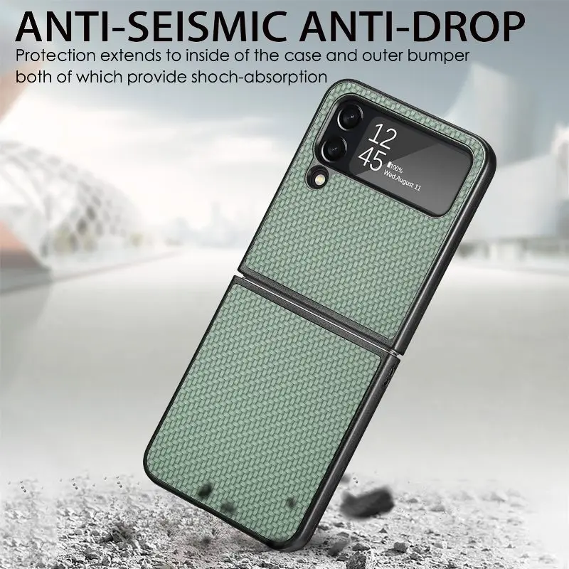 

Solid Color Phone Case For Samsung Galaxy Z Flip 4 3 2 Shockproof Anti-Drop 360° Full Protection Slim Fold Back Cover