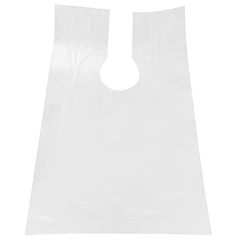 PE Apron 100Pcs Disposable for Barber Hair Salon