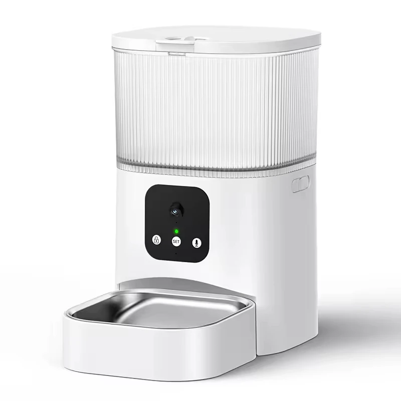 스마트 자동 애완동물 급식기 (듀얼 2MP 카메라 및 앱 제어 기능 탑재) 3L 2.4G WiFi 비디오 급식기 (고양이 및 강아지용)