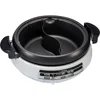 Electric Skillet for Yin Yang Hot Pot & EA-DCC10 Gourmet Sizzler Electric Griddle,Stainless Brown Extra Large 3