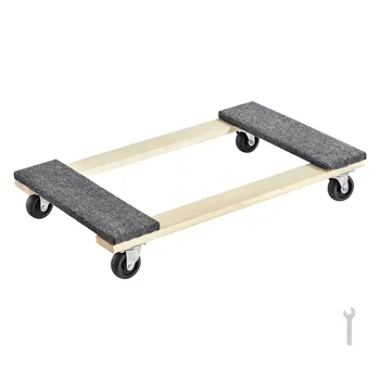 SucceBuy Carrello per pallet mobile da 1000 libbre per mobili Carrello per macchinari industriali con rotelle girevoli in PP per il trasporto del frigorifero da carico