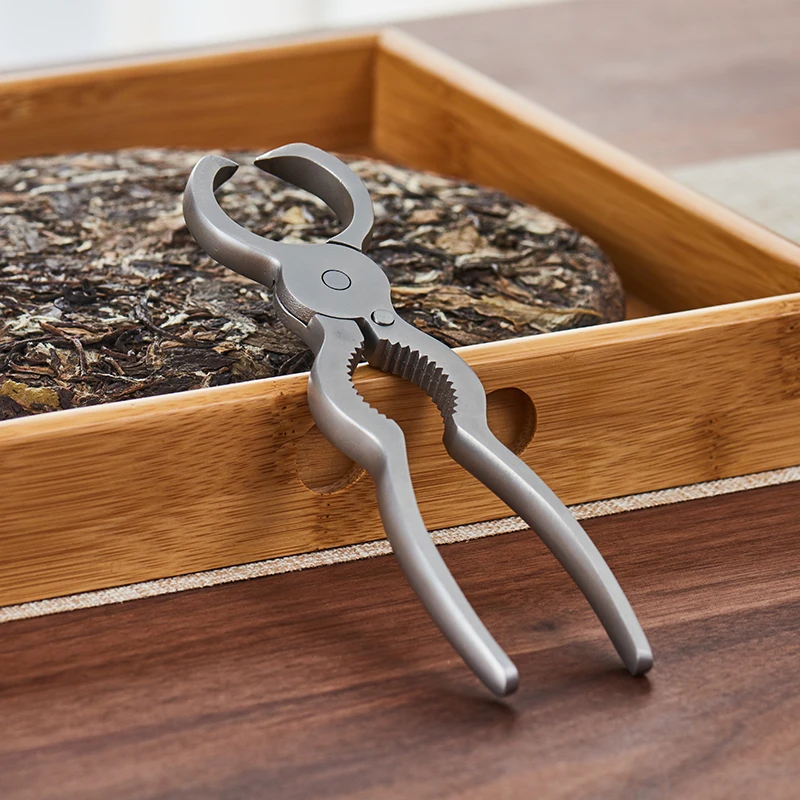 Stainless steel tea pliers tea opener Pu'er knife brick cake prying knife set accessories special tool