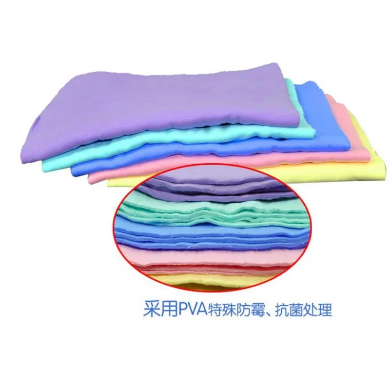 자동차 사슴 피부 청소 용품, PVA 사슴 스킨 타올 배럴 장착 대형 자동차 타월, 빅 사이즈 66x43cm