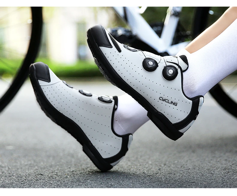 Fahrradschuhe Herren Rennrad Flachboden Rennrad Rennrad Schuhe Spezialverriegelungsstück Selbstsichernde, schnell trocknende Schuhe – Detail 13