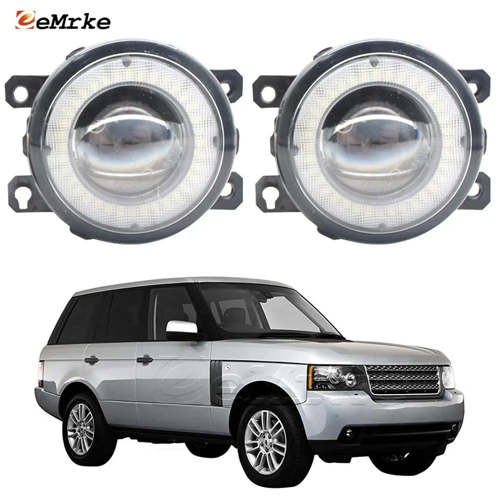 

LED Car Fog Lights Lens 15W + Angel Eye DRL Ring Daytime Runinng Light Lamp for Land Rover Range Rover III L322 2010 2011 2012