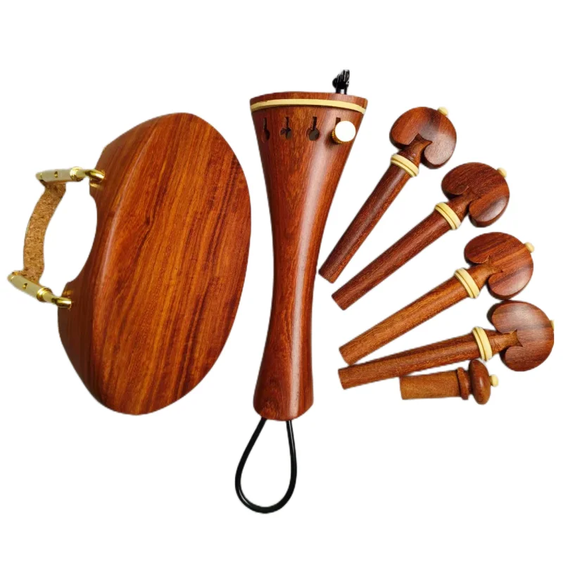 Viola Accessories Set Chinrest Pegs Tailpiece Endpin With Clamp