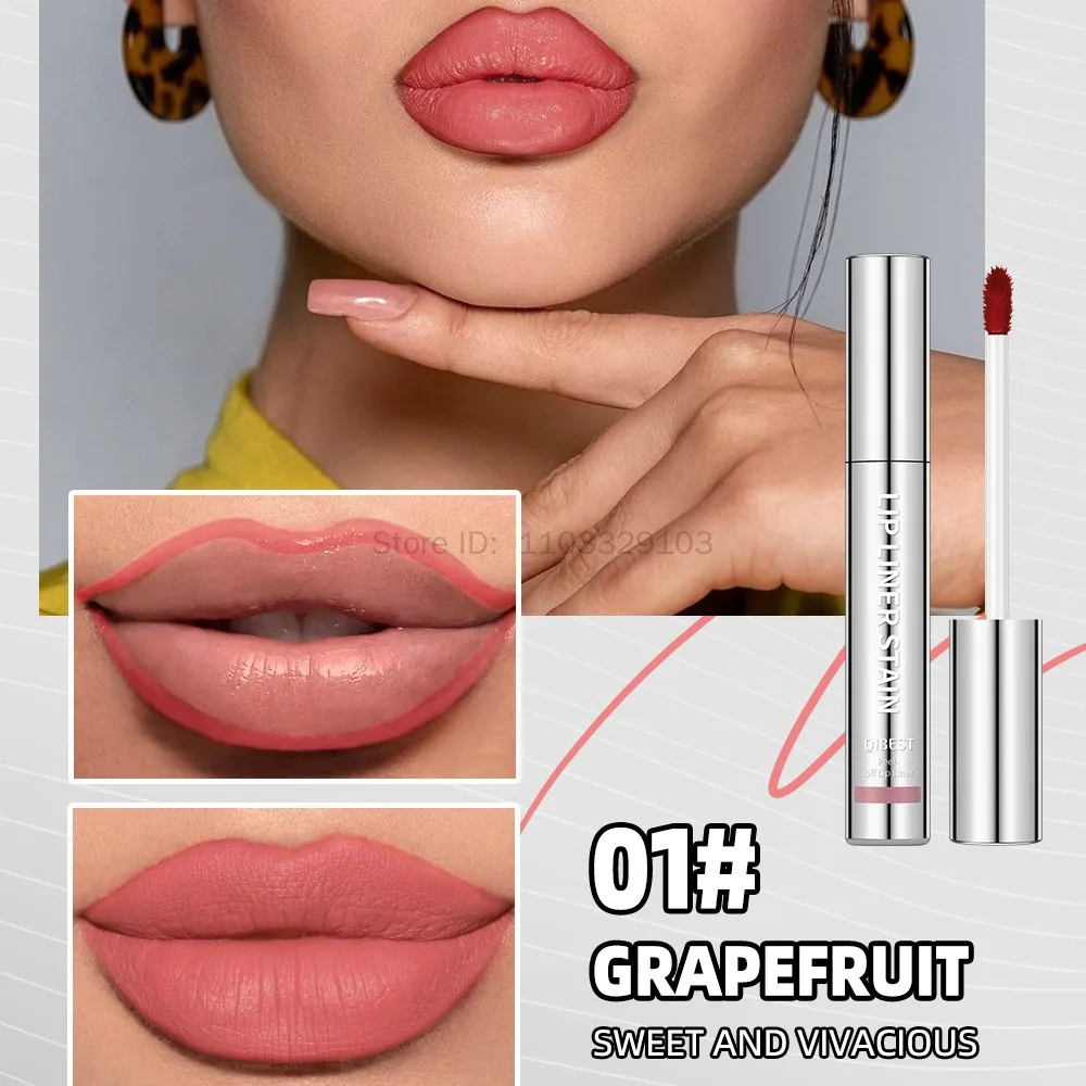 4 Color Peel Off Lip Liner Tattoo Waterproof Long Lasting Matte Non-Stick Fading Lip Tint Sexy Red Contour Lips Make Up Cosmetic