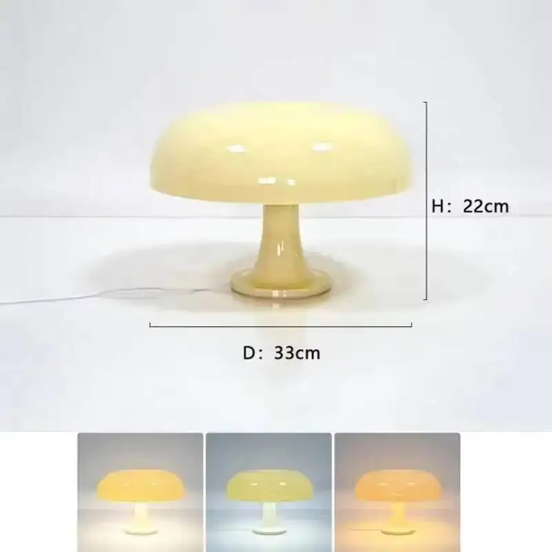 호텔 침실 침대 옆 거실 장식 조명을 위한 새로운 LED 버섯 테이블 램프 현대 미니멀리스트 창의적 책상 조명
