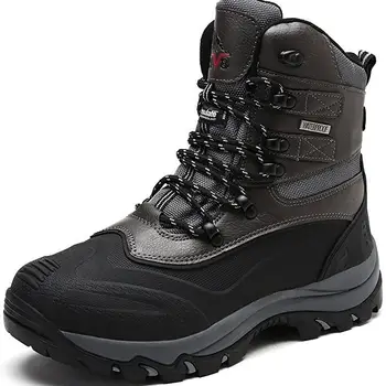 Nortiv  Men`s winter anti-slip waterproof Insulated hiking boots mens shockproof mountaineering trekking snow boots for-40C