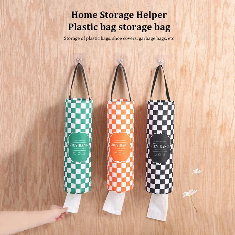 

Garbage Bag Kitchen Garbage Organizer Home Grocery Bag Holder Wall Mount Plastic Bag Holder Dispenser Hanging Storage Trash