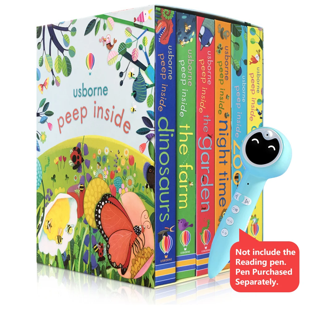 6 Books/set Usborne Peep Inside Book in English Educational
