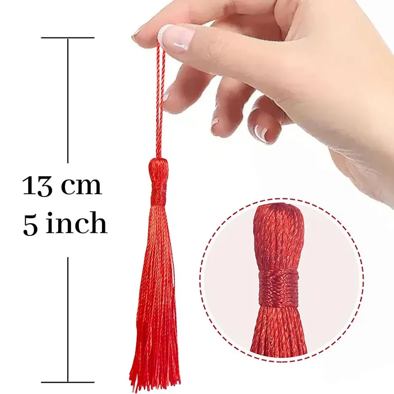 Tassel Fringe Mini Tassels Bookmark Tassels Silky Floss Tassels Tassel Accessories Tassel Decoration 100Pcs 13cm/5Inch