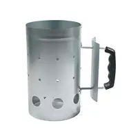 BBQ Chimney Starter Multipurpose Sturdy Thickened Charcoal Bucket Burner Bucket for Garden Outside Picnic Camping Cooking 2