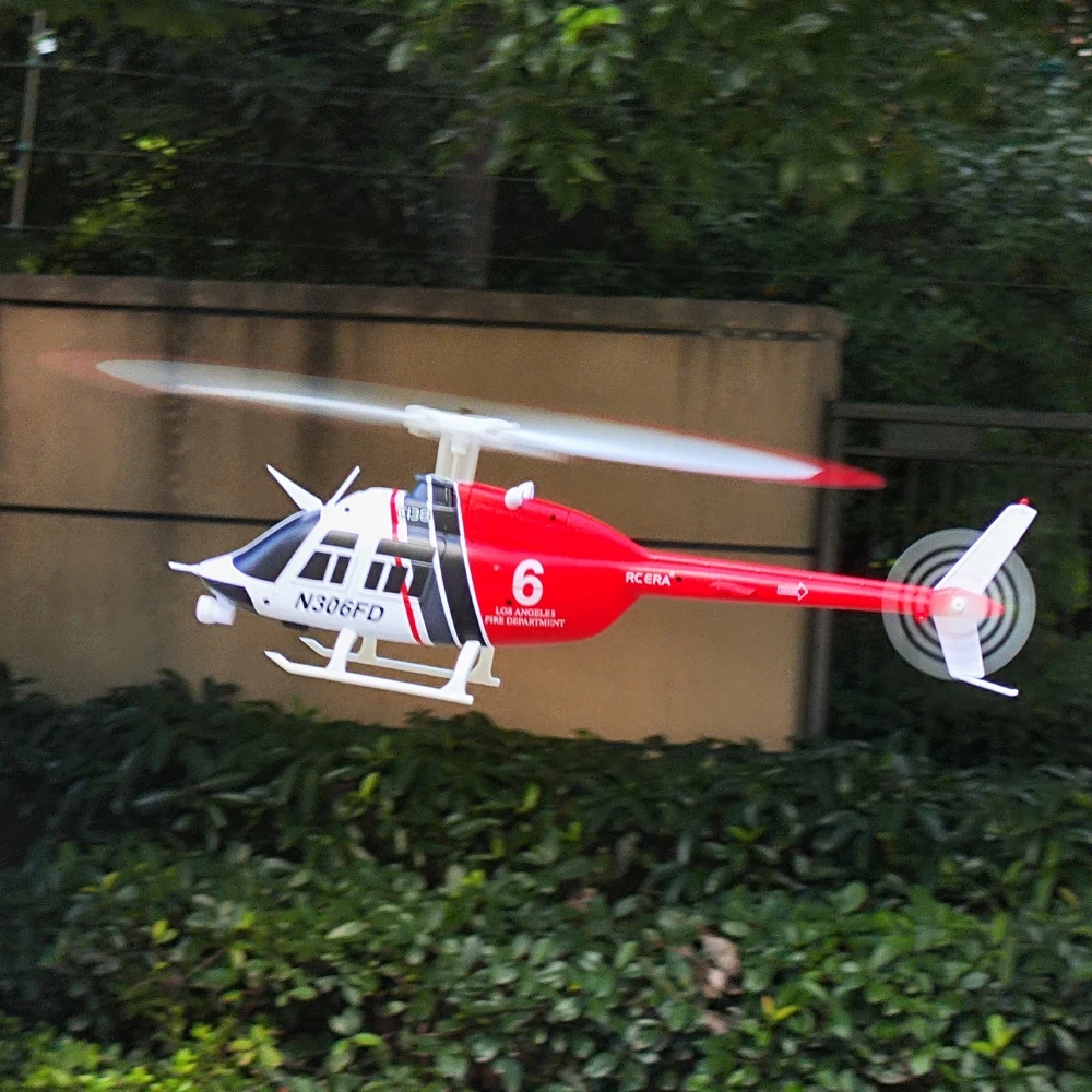 C138 RC Helicopter 4 Channels Single Propeller Simulation Remote Control Aircraft Bell 206 Helicopter Model 3