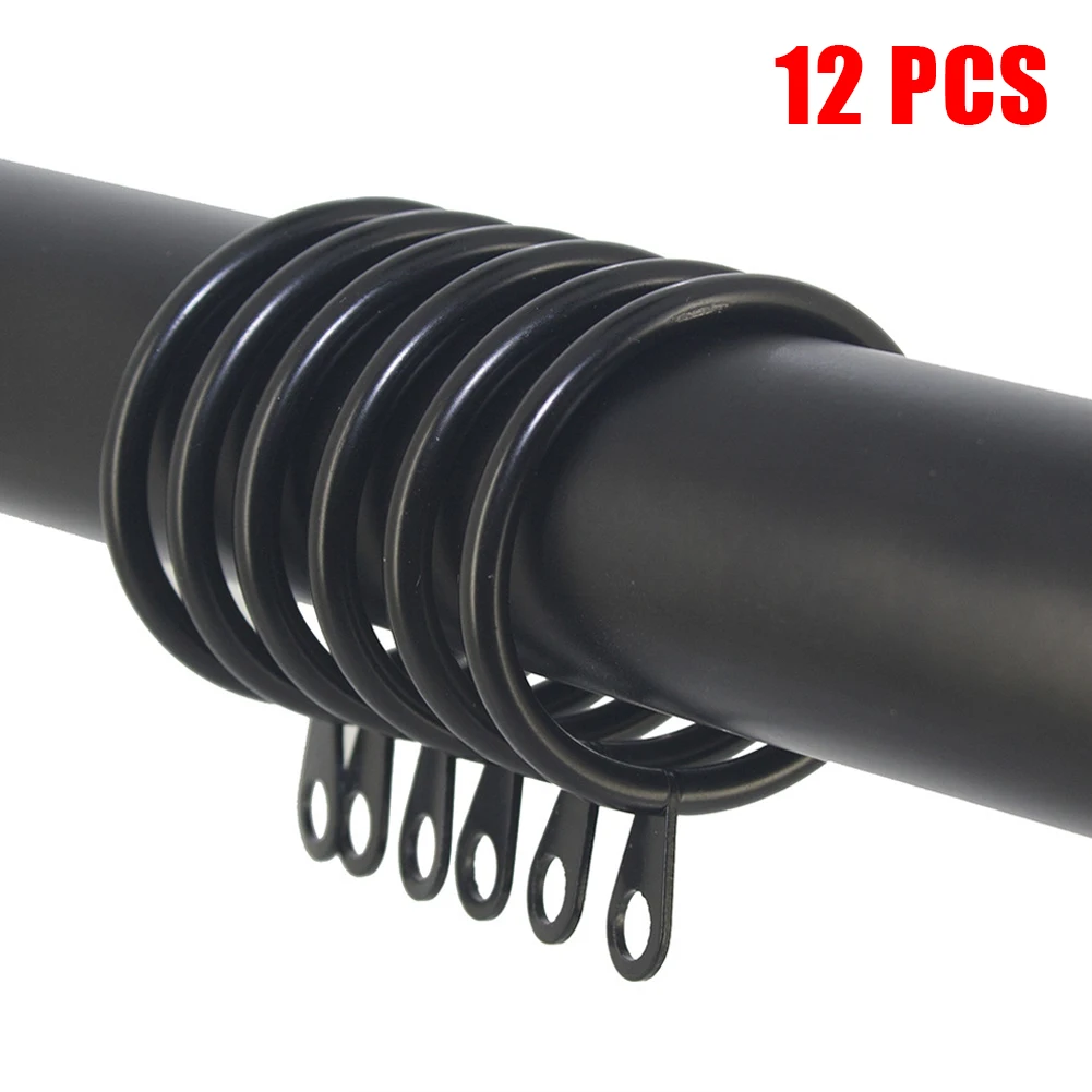 

Small Ring Attachment on Metal Curtain Rings Suitable for Most Weighted Curtains 12/24pcs Set Multiple Colors Available