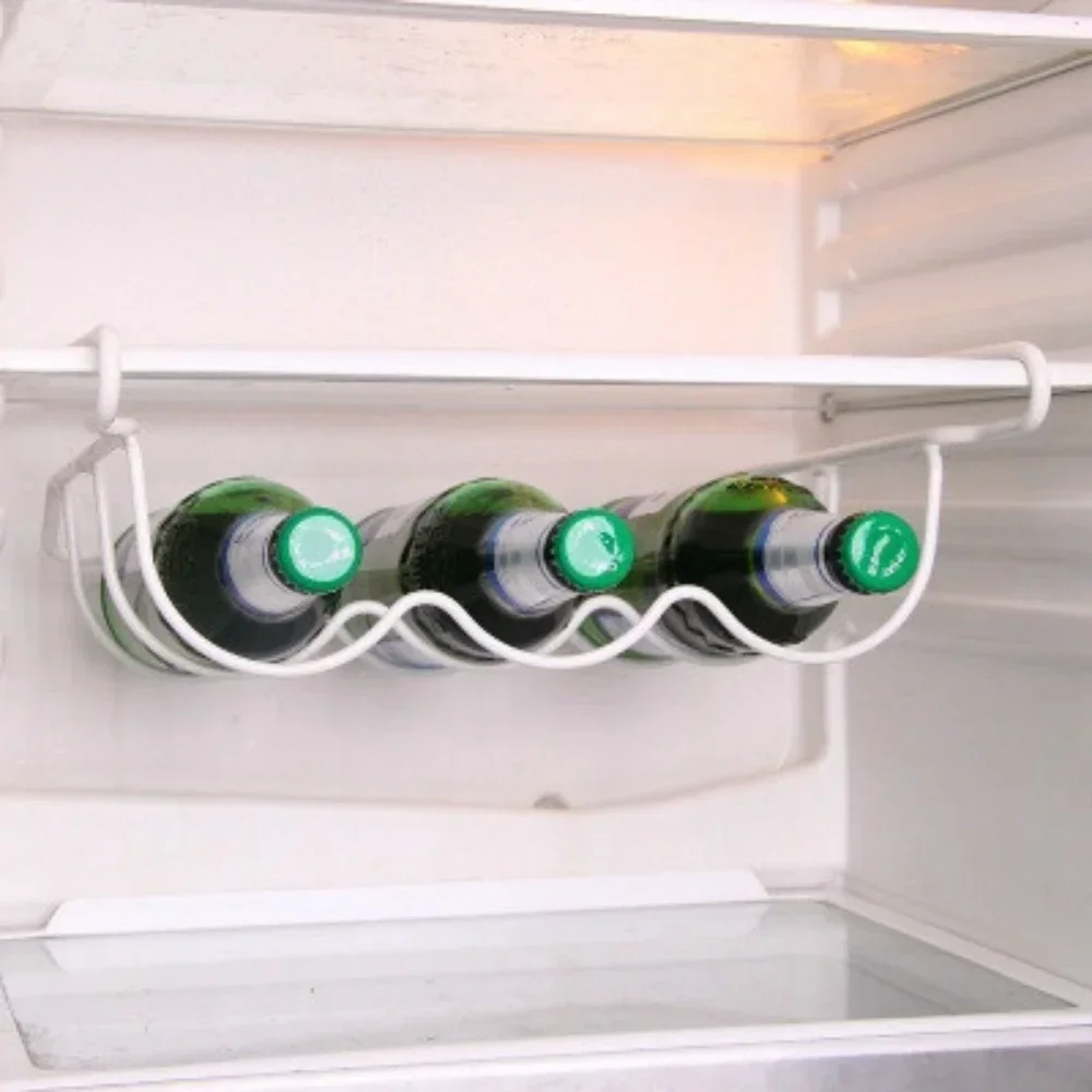 Kitchen Supplies Refrigerator Organizer Rack Inside Shelf Beer Wine Bottle Holder Rack Kitchen Storage Shelves Accessories Tools 5