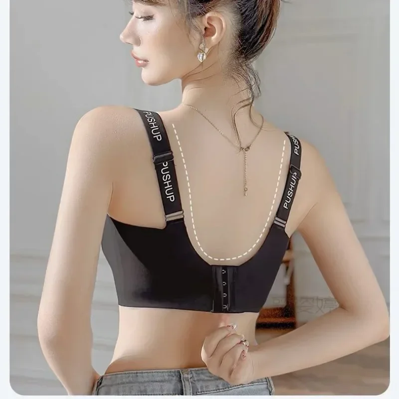 MOYISU JPN UK Full Cup Big Bra with Small Bra Women's Summer Thin Collection Breast Anti-sag Plus Size Seamless Sports Bra M-3XL 4