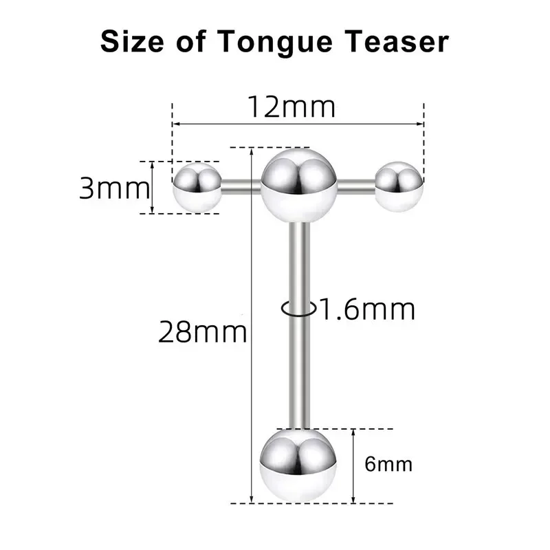 Piercing Jewelry Body Piercing Jewelry Ear Piercing Jewelry Dumbbell Titanium Steel Tongue Nail Stainless Steel Ear Studs