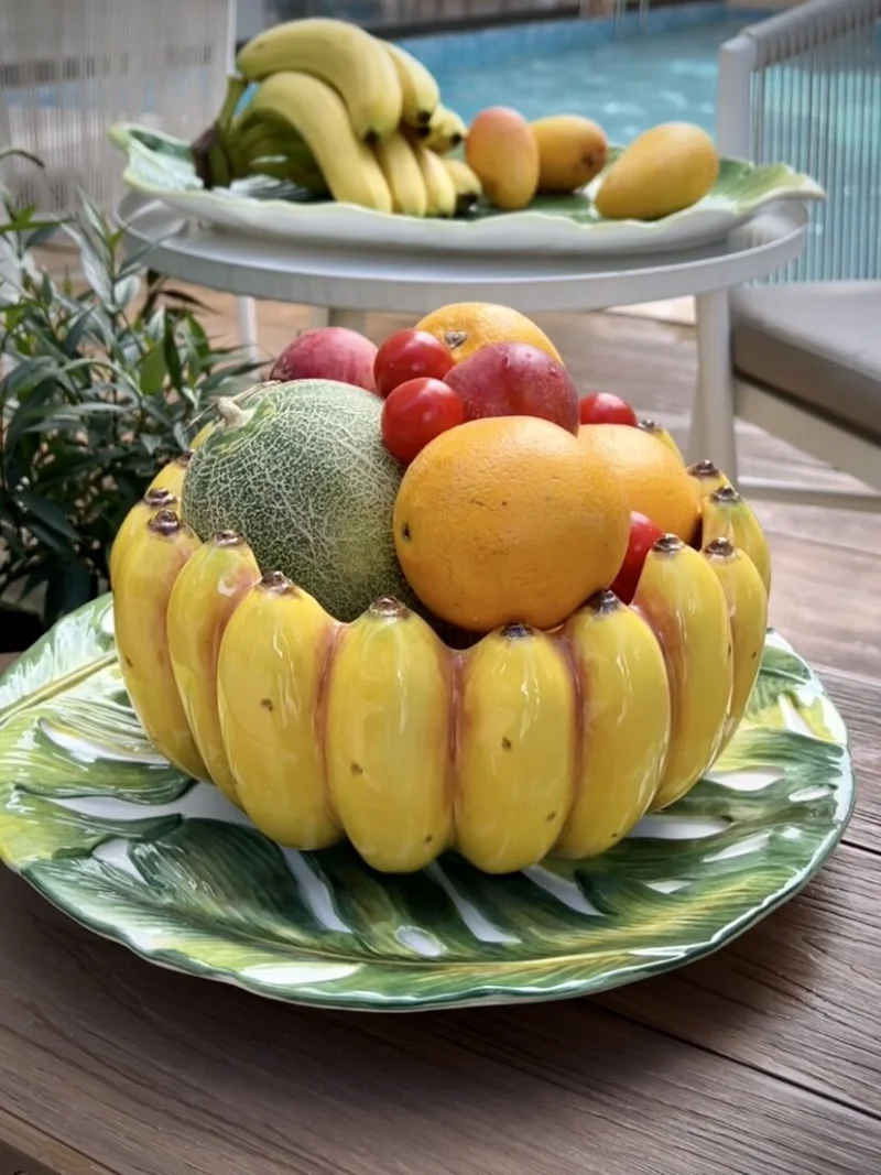 Creative Banana Styling Ceramic Fruit Bowl Large Salad Bowl