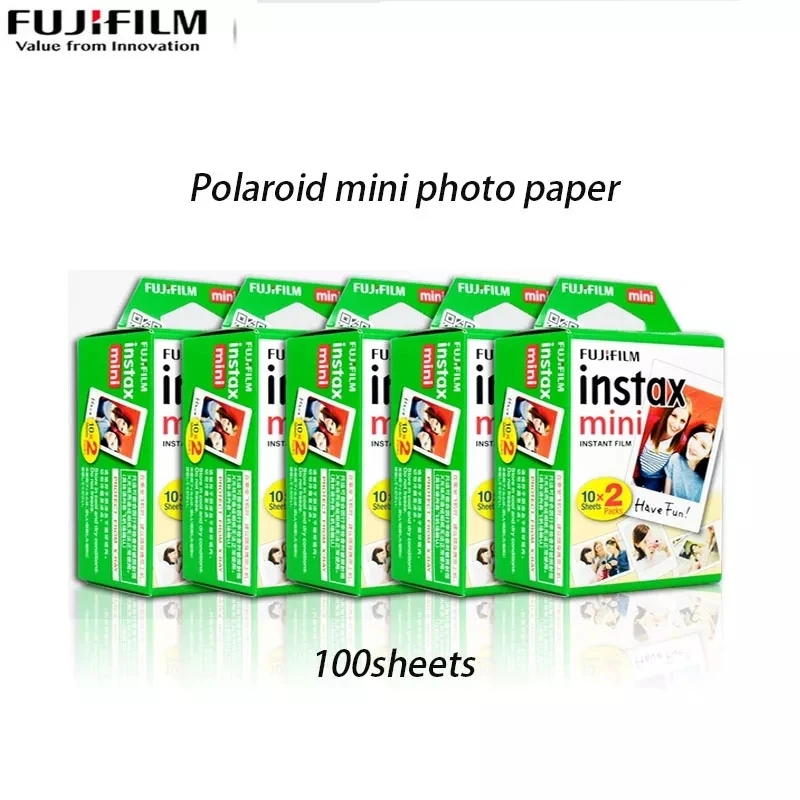10-100 매 Fuji Fujifilm instax mini 11 9 8 instax 인스턴트 카메라 미니 8 9 7s 인화지 용 흰색 가장자리 필름