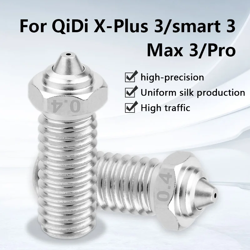 Bimetalldüse für QIDI Q1-Pro/X-Max 3/X-Plus 3/X-Smart 3, plattierte Kupferdüse aus gehärtetem Stahl – Detail 1