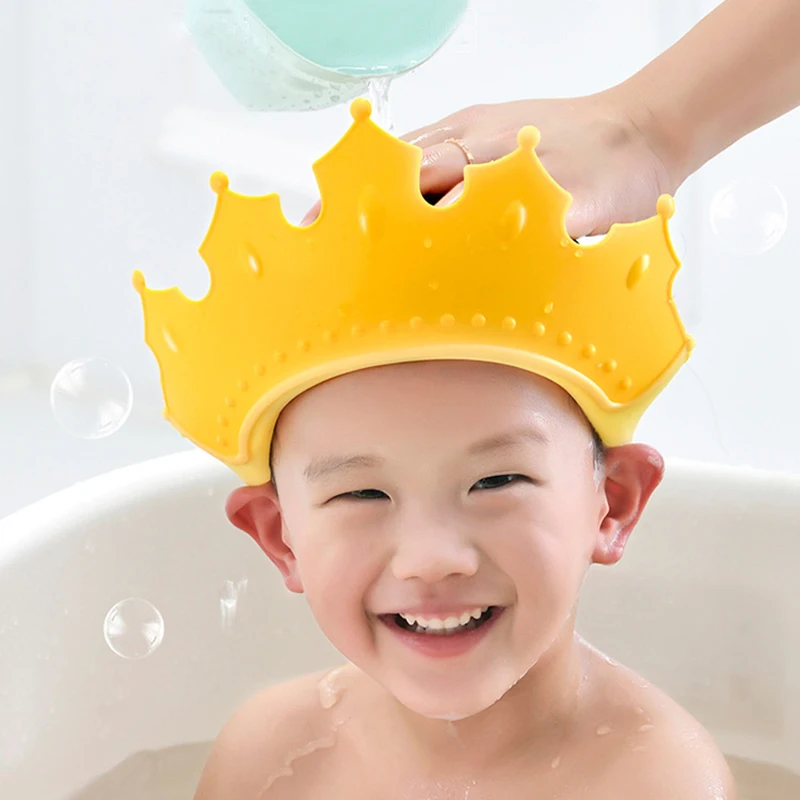 Baby Shower Soft Cap Bath Shampoo Adjustable Eye Protection Head Water