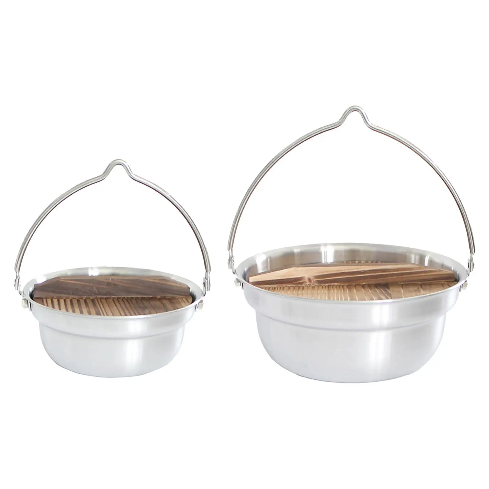 

Camping Pasta Pot Soup Pot with Lid for Open Fire Portable Lightweight Stockpot