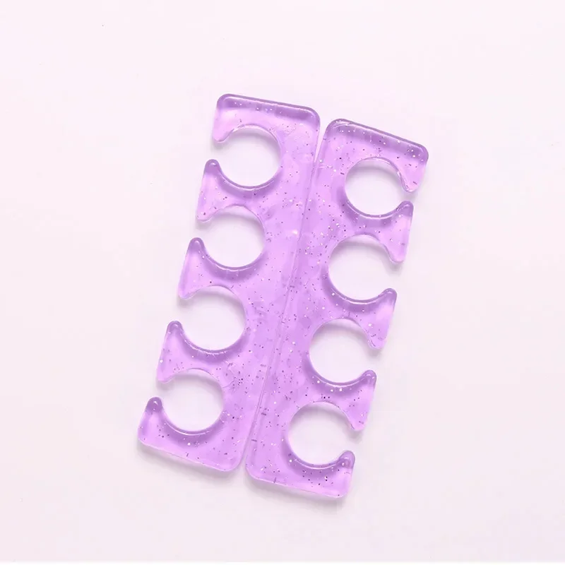 2Pcs Silicone Manicure Pedicure Nails Finger Separator Flexible Finger Toe Spacer Separation Straighteners Nail Splitter nail art tools toe separators toe spreader finger toe separator