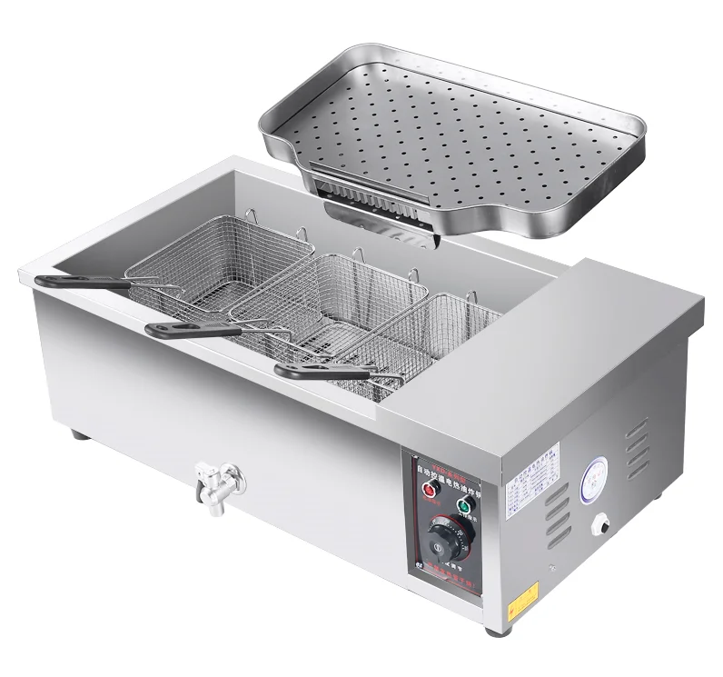 3000W Frying fritters machine commercial large capacity electric fryer frying twist hemp balls automatic constant temperature 5