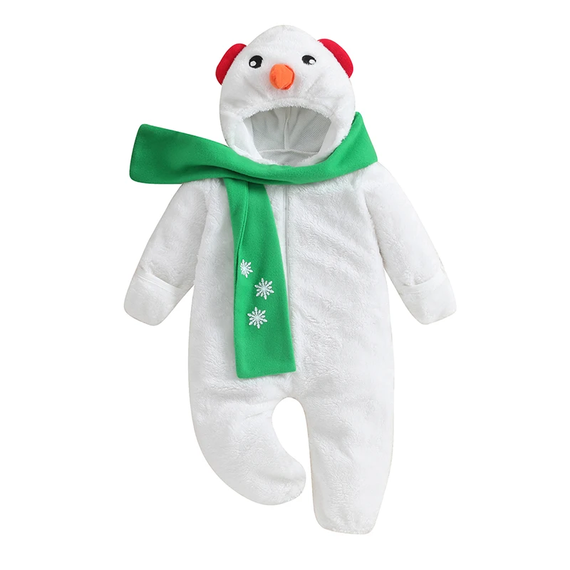 

CHQCDarlys Baby Boys Girls Halloween Thanksgiving Christmas Snowman Costume Jumpsuit Tops Vest Pants Hat Cosplay Outfits