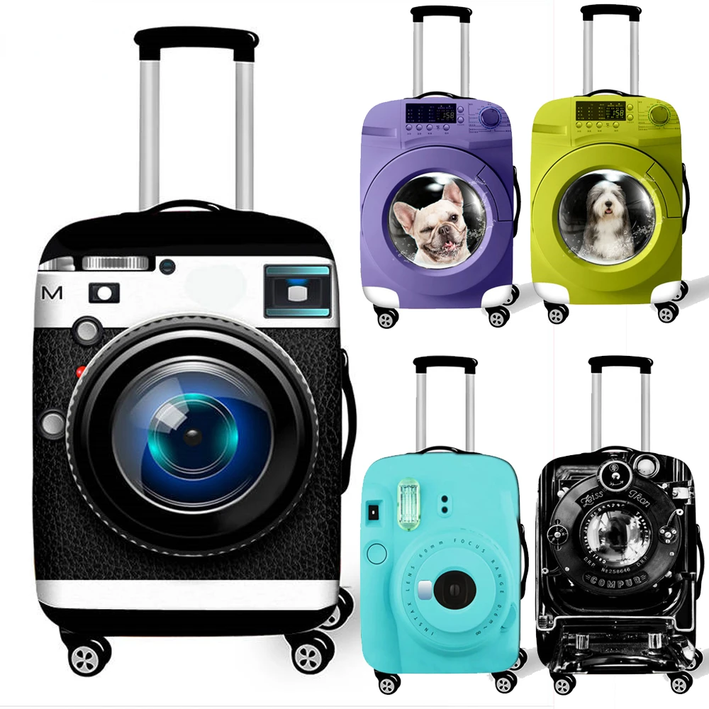 

HOMDOW Camera Pattern Animal Protective Covers for Suitcase Travel Luggage Cover Elastic Stretch to 18''-32'' Case Covers