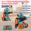 Parent-Child iInteraction Fire Bullet Remote Control Steam Robot 3-In-1 Style Smart Programming 48 Instructions RC Collage Robot 1