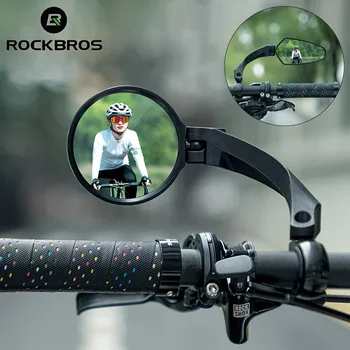 ROCKBROS specchietto retrovisore per bicicletta HD moto Scooter MTB manubrio specchietto retrovisore 360 ° regolabile accessori per bici da ciclismo