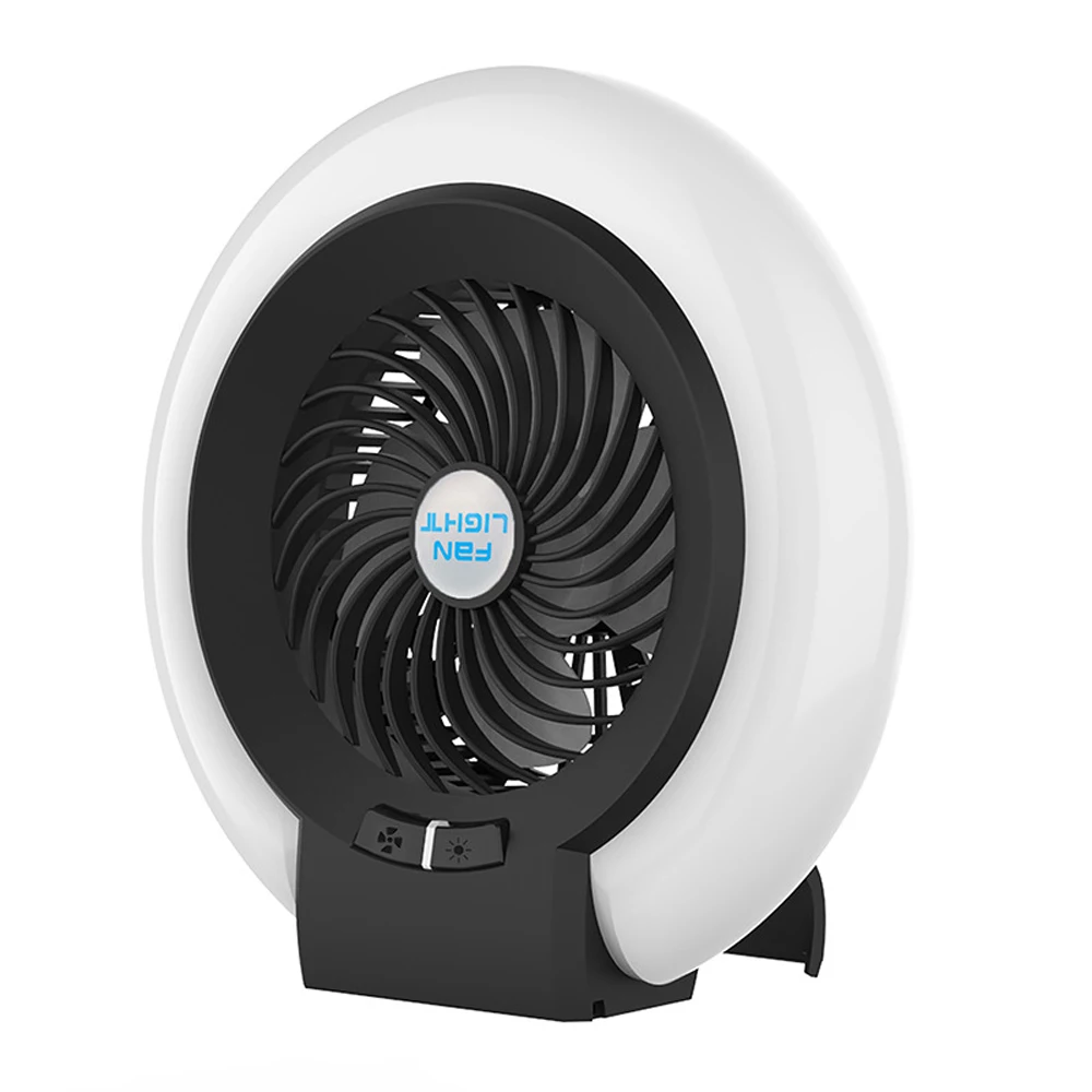 Outdoor Portable Rechargeable Camping Fan with LED Light Campers Haven