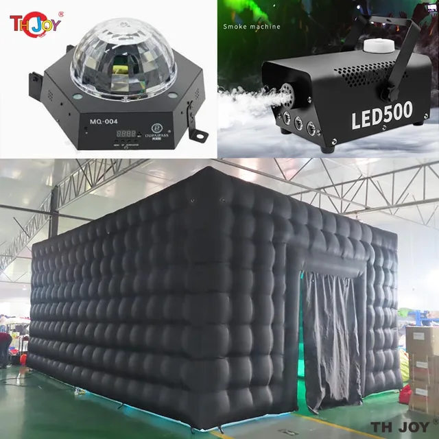 High quality Commercial black inflatable night club party tent pub disco  house for sale - AliExpress