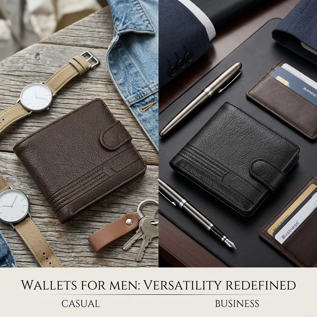Men's Leather Wallet with Card Slots - Ideal for Everyday and Business Use