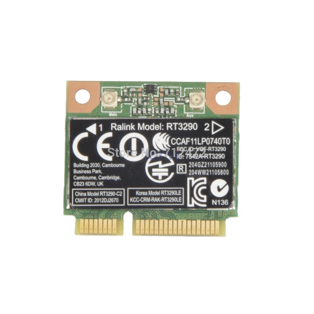 Беспроводная карта для Ralink RT3290 150 Мбит/с 802.11b/G/N half Mini PCI-E HP COMPAQ SPS 690020-001 689215-001 |
