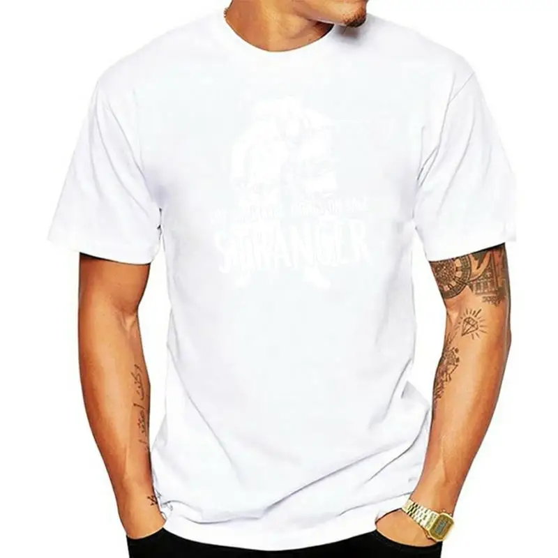thumbnail image 1 of Conseguí algunas cosas raras en oferta, camiseta negra para hombre de Stranger, camiseta de estilo popular para hombre, camiseta superior, camisetas de color sólido, TALLA GRANDE, 1 of 5
