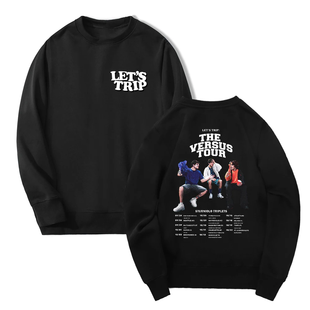 

Sturniolo Triplets The Versus Tour 2023 Let's Trip Merch Crewneck Long Sleeve Streetwear Women Men Sweatshirt Fashion Clothes