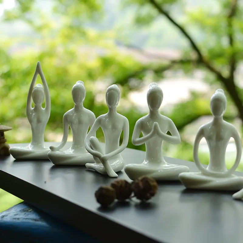 

Modern Simple Yoga Figurines People Meditate Statue And Sculpture Decoration Crafts Home Decor