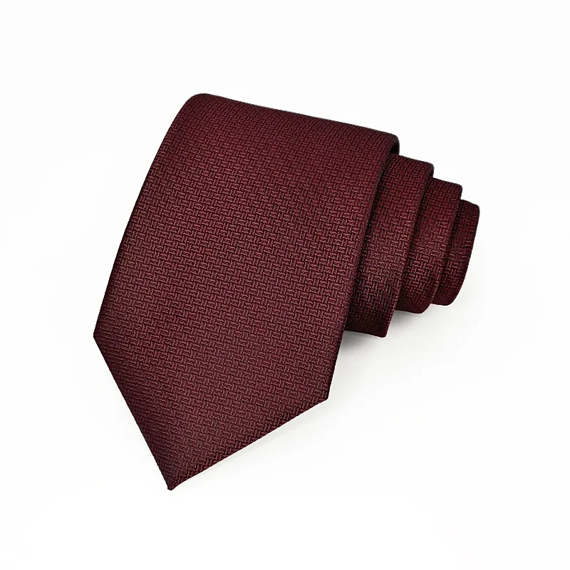 8 cm Breite, einfarbig, gestreift, Krawatten für Herren, trendige Herren-Krawatte, Schwarzwein, Hochzeit, Party – Detail 12