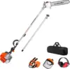 90-180 Degree 42.7cc Head Adjustable Pole Chainsaw for Tree Trimming with 12 inch Cutting Bar Chain 43-inch Extension 1