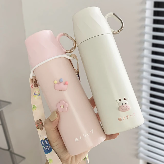 Ins Popular Japanese Hot Water Thermos Tea Vacuum Flask Portable Thermal  Cup Stanley Cups Cute Water Bottle For Children Gift - AliExpress