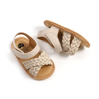 Baby  Girls Hook And Loop Sandals, Lightweight Non-Slip Comfy Crib Shoes For Newborn Infant, Summer 3