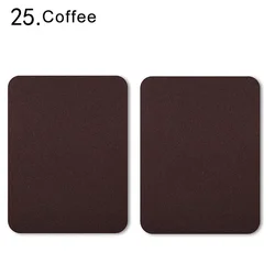 Set of 4 Multi-Colored Iron-On Fabric Patches for Clothing Repair and Decoration (25 coffee 4Pcs)